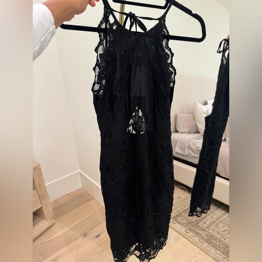 H&M Lacey little black dress